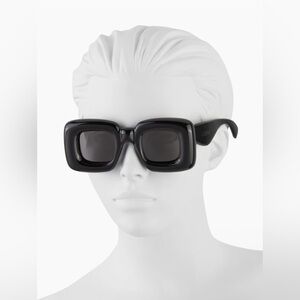 LOEWE Inflated Rectangular Sunglasses in Black